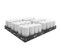 Müller Kerzen Müller Lot de 48 bougies blanches à colonne cylindrique, couleur blanche, 120 x 57 mm, 32 heures, cire anti-goutte, inodore, qualité RAL