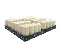 Müller Kerzen Lot de 48 bougies à colonne cylindrique, couleur ivoire, 120 x 57 mm, 32 heures, cire anti-goutte, inodore, qualité RAL