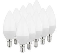 Müller-Licht 400021A Lot de 10 ampoules Essentials en forme de bougie, A+, équivaut à une ampoule de 25 W, plastique, 3,0 watts, E14, Plastique, Weiß, E14, 5.5W, 230V