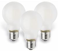 Müller-Licht 400289 Set A + +, set de 3 W Ampoule LED Forme Rétro remplace 40 W, verre, 4 W, E27, argent, 6 x 6 x 10.6 cm