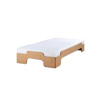 Müller Möbelwerkstätten Couchette empilable Classique - 90 x 200 cm - hêtre nature, verni