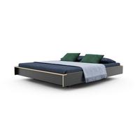 Müller Möbelwerkstätten Lit Flai - CPL carbone avec bord en contreplaqué de bouleau - 180 x 200 cm
