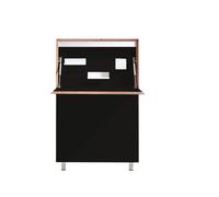 Müller Möbelwerkstätten Secrétaire Flatmate - technologie LED avec prise électrique et prise USB - noir