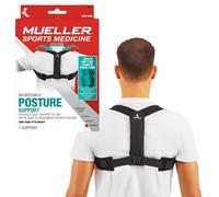 MUELLER Posture Corrector for Women and Men, Adjustable, One Size Fits Most | Back Brace for Improving Posture and Support of The Upper Back, Black