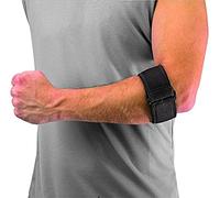 MUELLER Support de coude de Tennis avec Coussin en Gel, Noir, Taille Unique.