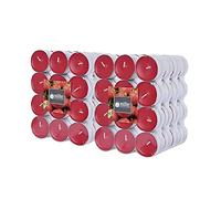 Müller Tealights Lot de 192 Bougies Parfumées - Parfum Fraise - 39 × 15 mm - Durée 4 heures - Bougies en Cire Rouge, récipient en Aluminium Anti-goutte