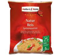 Müllers Mühle Natur Riz long grain Riz de qualité supérieure 5000g