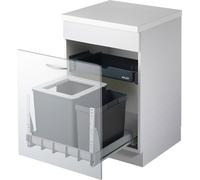 MÜLLEX Euro Boxx 55/60-R Collecteur de déchets encastrable Poubelle 56 L 2x 60 cm