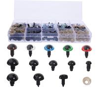 MUELODSIC 1 boîte Boîte de Yeux de Sécurité Plastique pour Peluches DIY et Colorés Triangulaires et Ovales Kit Daccessoires pour Fabrication Danimaux Peluche et Marionnettes