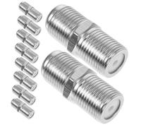 MUELODSIC 10 pièces Adaptateur Femelle à Femelle Coaxial Tv Cuivre Lot de Connecteurs Extension Câble Tv Connecteur Câble Télévision Robuste et Étanche Compatible Antenne
