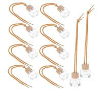 MUELODSIC 10 pièces Flacon de Parfum Suspendu Verre Transparent pour Voiture Diffuseur de Parfum Vide avec Petit Couvercle Accessoires Décoratifs pour Intérieur Chic
