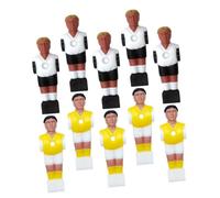MUELODSIC 10 Pièces Joueurs de Football de Table Résine Figurines de Remplacement Durables pour Foot Accessoires Faciles à Installer Couleurs Classiques Noir Jaune et Blanc Compatibles avec