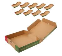 MUELODSIC 10 pièces Lot de Boîtes à Pizza Pliables Carton Renforcé Conteneur de Rangement Pratique et Résistant pour Livraison et Conservation des Pizzas