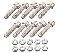 MUELODSIC 10 pièces Pocket Guitar Practice Screw Set Stainless Steel Hexagonal Tuning Tool For Guitar Neck For Precise String Adjustment