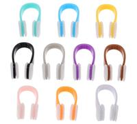 MUELODSIC 10 Pièces Silicone Swim Training Nose Clips Anti-Slip Nose Plugs for and Adults with Convenient Storage Box for Swimming Diving and Water Sports