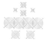 MUELODSIC 10 Pièces Ventilateur Pc Fer Galvanisé avec Vis Couvre-Ventilateur Anti-poussière Maille Fine pour Boîtiers Protection pour Ordinateurs de Bureau et Stations de Travail