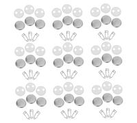 MUELODSIC 100 ensembles Lot de Badges Ronds Vierges pour Bricolage DIY Kit Complet avec Film Transparent Badges Boutons Composants pour Créations Personnalisées