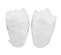 MUELODSIC 100 Pièces Caissettes Cupcake Papier Blanc Lot Moules Muffins Résistants Chaleur et Huile Supports Flexibles pour Gâteaux Pâtisserie Fête Anniversaire Mariage