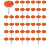 MUELODSIC 100 Punaises Réfléchissantes Orange à Tête Plate Balises de Sentier pour Camping et Randonnée Fixation Sécurisée pour Marquage Extérieur et Décoration Murale Lot de 100 Pièces