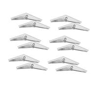 MUELODSIC 12 pièces Chevilles Métalliques à Bascule Fer Galvanisé Écrous à Ailettes pour Fixation Murale et Plafond Creux Résistantes et Faciles à Installer pour Charges Lourdes