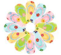 MUELODSIC 12 pièces Miniature Beach Flip-flops Resin DIY Charms For Hair Clips And Phone Case Decoration Lightweight Plastic Craft Accessories In Pastel Colors