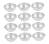 MUELODSIC 12 Pièces Moules Demi Alliage Daluminium pour Sels de Bain et Bombes de Bain DIY Moules Sûrs Faciles à Nettoyer Moyenne Fabrication Familiale