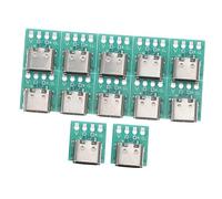 MUELODSIC 12 pièces USB C Female Connector Board DIY Serial PCB Converter Module for Stable Data Cable Transmission Compatible with Multiple Devices