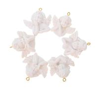 MUELODSIC 12pièces Pendentifs Ange Résine Dorée Miniatures Décoratives Ailes Ange Pour Bricolage Bijoux Et Porte-clés Accessoires Diy Pour Cadeaux Et Embellissements