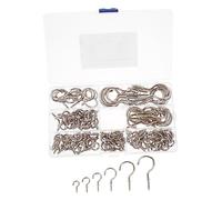 MUELODSIC 150 pièces Crochets Forme de Crochet Suspendu avec Vis Auto Taraudeuses pour Suspendre Tasses Ustensiles de Cuisine et Objets Muraux Ensemble de Nickelé