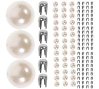 MUELODSIC 150 Rivets à Griffes Imitation Perle 8 MM, Boutons Nacrés Décoratifs pour Vêtements DIY, Fournitures de Couture pour Paquet, Vestes et Accessoires Faits Main