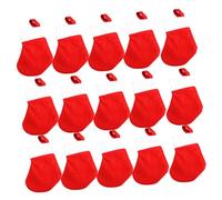 MUELODSIC 16 Pièces Lot de Chaussettes de Noël Miniatures Non Tissé et Blanc Sacs Suspendus Décoratifs pour et Décoration Noël Intérieur