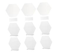 MUELODSIC 18 pcs Acrylic Table Number Signs For Wedding And Party Transparent DIY Blank Seat Signs Set Decorative And Practical Seating Markers For Reception Events