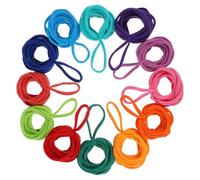MUELODSIC 192 pièces Recharges de Lacets Élastiques Multicolores pour Métier à Tisser Potholder Kit DIY Accessoires pour Travaux Manuels Garçons et Filles