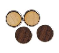 MUELODSIC 2 paires Boutons Manchette Bois Rond pour Chemise Homme Élégants et Pratiques Bois Naturel pour Décoration et Remplacement