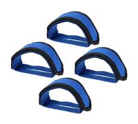 MUELODSIC 2 Paires Sangles de Pédale Antidérapantes Réglables pour Fixe VTT et Route avec Bandes Adhésives Doubles Protection Pied Sécurisée Lot de Bleu