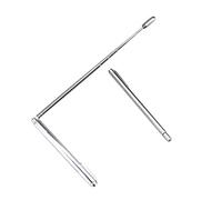 MUELODSIC 2 pièces Bâtons Radiesthésie Acier Inoxydable Télescopiques Baguettes Sourcier Portables pour Détection Eau et Trésors Outil Pratique pour Radiesthésistes et Chasseurs Extérieur