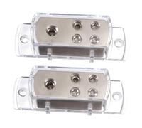 MUELODSIC 2 pièces Bloc de Distribution Dalimentation Laiton Voies pour Amplificateur Audio Voiture Bornier de Répartition Corrosion Résistante Accessoire Auto Fiable et Facile à Installer