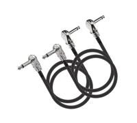 MUELODSIC 2 pièces Câble Patch pour Guitare Électrique Connecteur Plat Angulé Cordon Audio Instrument Musique Lot de Transmission Sonore Stable et Compact