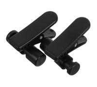 MUELODSIC 2 pièces Clip Pince pour Câble Écouteur Rotatif Plastique Noir Lot de Organisateur pour Casque et Accessoires Tour de Cou