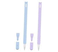 MUELODSIC 2 pièces Coque Silicone Silica Gel Compatible Pencil Génération Protection avec Design Tête de Chat Cartoon Couleurs et Housse Antidérapante et Ajustée