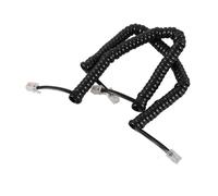 MUELODSIC 2 Pièces Cordon Téléphonique Spirale Noir Câble Flexible Nœuds pour Combiné Fixe Ajustable Remplaçant pour Téléphone Fixe