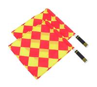 MUELODSIC 2 Pièces Drapeaux Arbitre avec Poignée Mousse Antidérapante Signalisation pour Football Volley-ball et Épreuves Athlétisme Léger et Résistant avec Housse de Transport