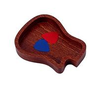 MUELODSIC 2 Pièces Étui pour Médiator Assorti Plateau De Guitare Porte Médiator Guitare Sélectionne en Bois Brun Couleur Aléatoire