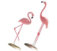 MUELODSIC 2 pièces Figurines Flamant Rose Décoratives Résine Sculpté Ornements Élégants pour Chambre et Salon Bibelots Décoratifs Intérieurs