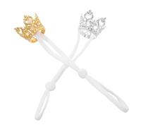 MUELODSIC 2 Pièces Hamster Crown Accessories with Adjustable Elastic Strap Lightweight Small Pet Dress Up Set for Rabbits and Hamsters Royalty Inspired Tiara for Photo Props and Birthday