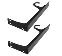 MUELODSIC 2 Pièces Heavy Duty Wall Mounted Clothes Rail Brackets with Hook Closet Pole Holder for Bedroom Bathroom Office Easy Tool Installation and Metal Support