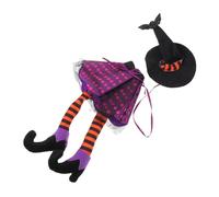 MUELODSIC 2 Pièces Housse de Bouteille Halloween Réutilisable avec Chapeau de et Longues Jambes Compatible avec Bouteilles Standards Décoration Fête Vin pour Table Festive