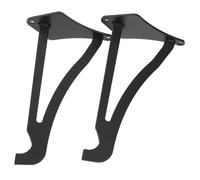 MUELODSIC 2 pièces Lot de Crochets Muraux Décoratifs Métal Noir Supports Robustes pour Suspension Plantes et Mangeoires Usage Intérieur et Extérieur Fixation Facile