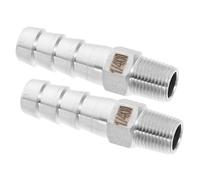 MUELODSIC 2 pièces Raccords Tuyaux Acier Inoxydable Npt Accessoires de Tuyauterie pour Brasserie Maison Facile à Installer
