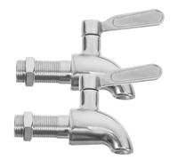 MUELODSIC 2 pièces Robinet de Remplacement Acier Inoxydable pour Distributeur de Boisson Robinet pour Refroidisseur Eau et Fût Lot Transparent pour Jus Bière et Eau